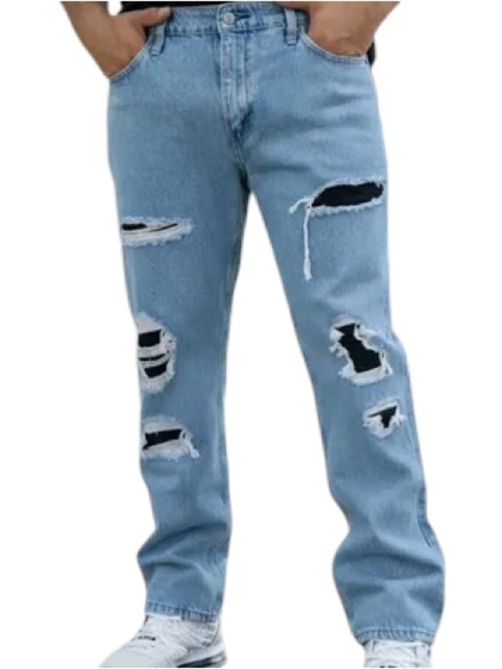 Levi’s 511 Slim Fit patched distressed jeans